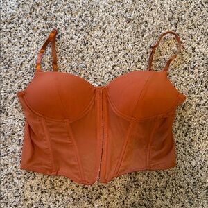 WHIT Burnt Orange Bustier Top